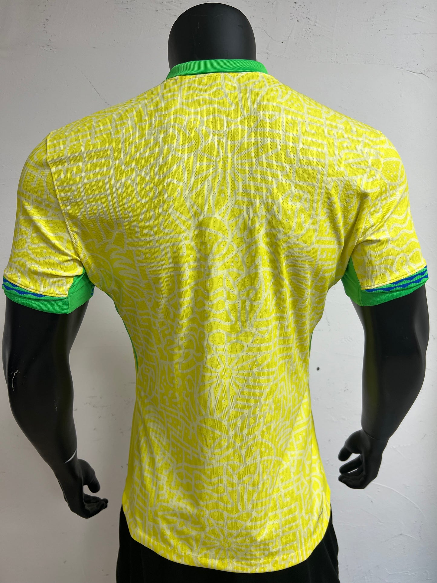 Brazil 2024 Home Jersey | Vibrant Yellow Tribal Pattern Polo
