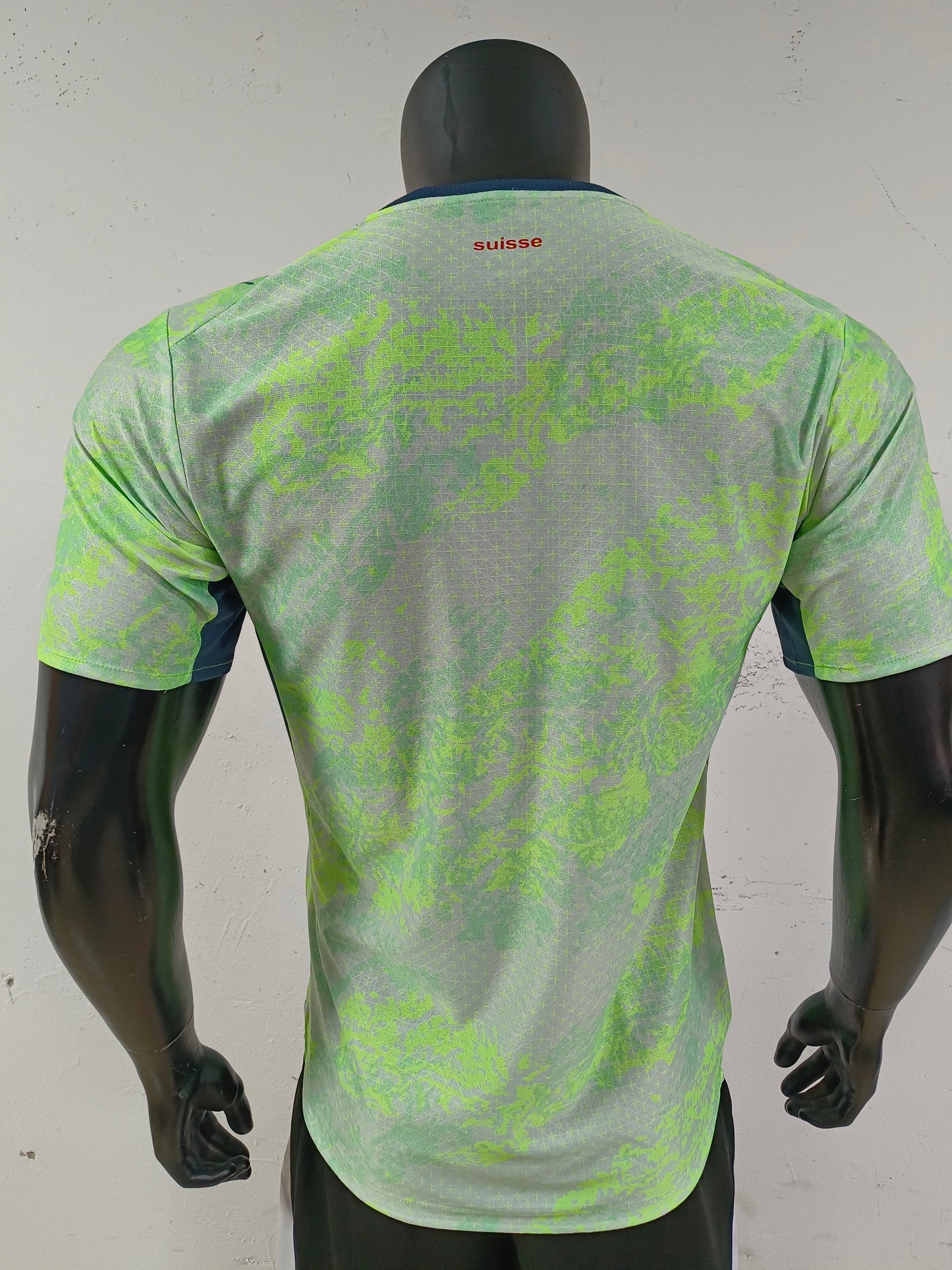 Switzerland 2026 FIFA Away Jersey | Green & Yellow Camo Performance Polo