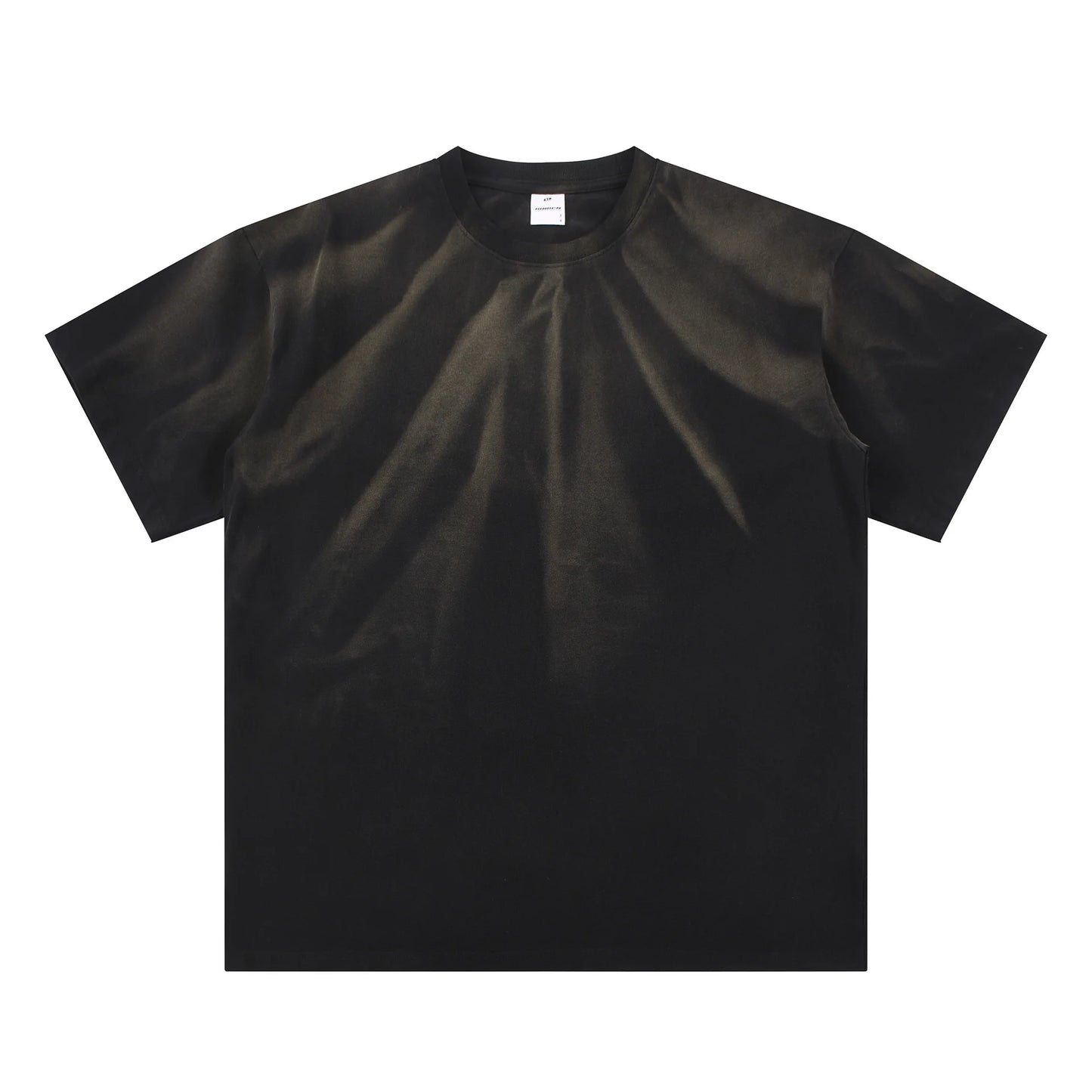 Custom Men's Washed Old Short Sleeve 250g Spray Monkey Washed American High Street Cotton T-Shirt Men's Street Casual Tshirt