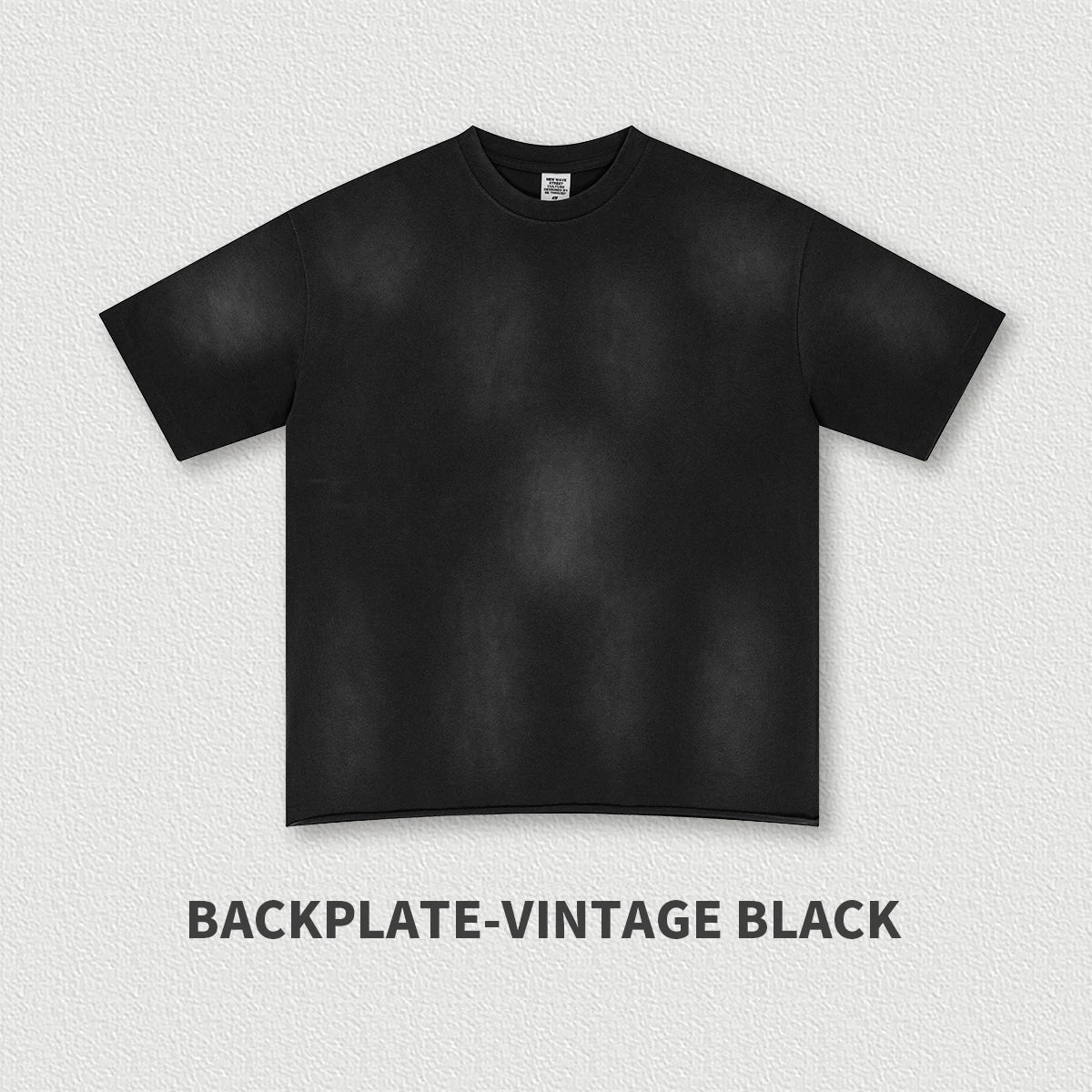 285G Heavyweight 100% Cotton Retro Design Printed Short-sleeved T-shirt Handsome Black Top Heavy Clothes Men's Trendy