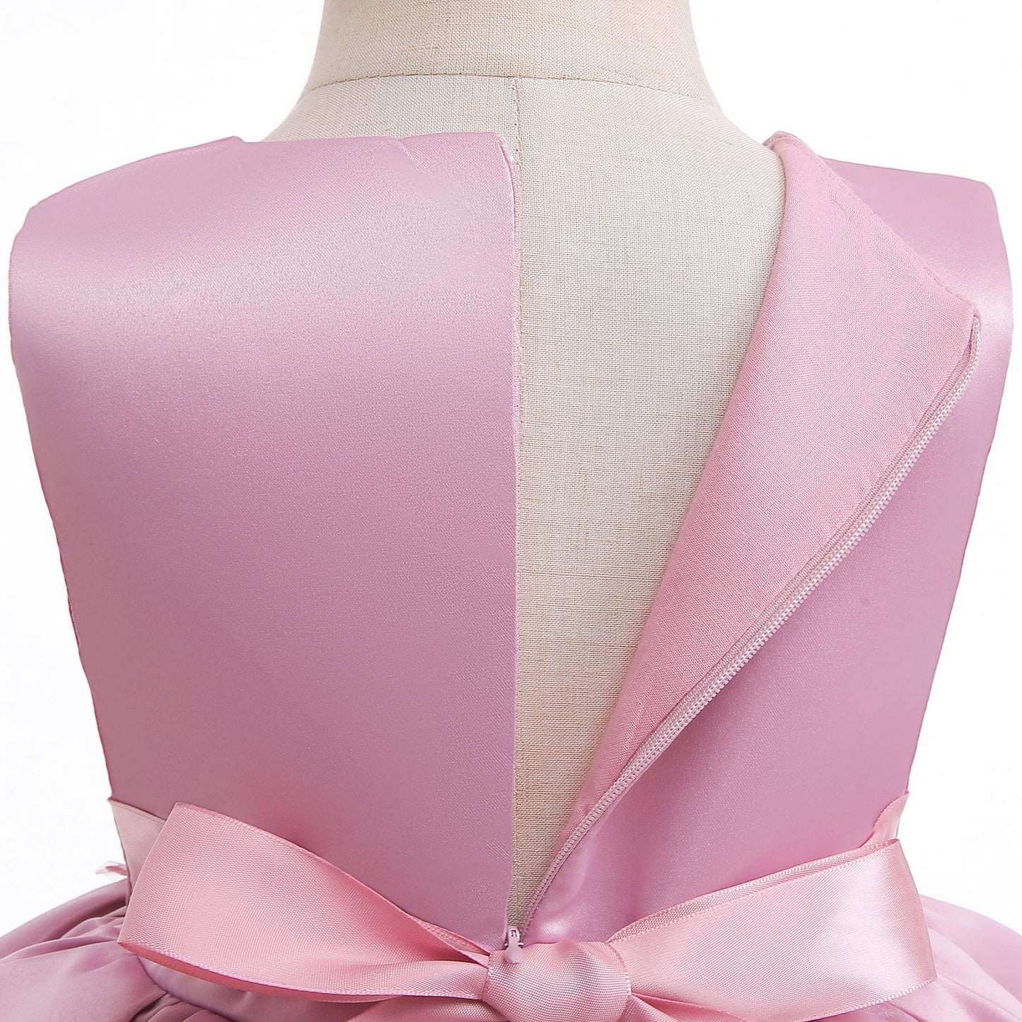 Toddler Baby Girls Princess Dress Embroidery Sleeveless Round Neck Puffy Dress 1PCS Princess Dress Pink 8422