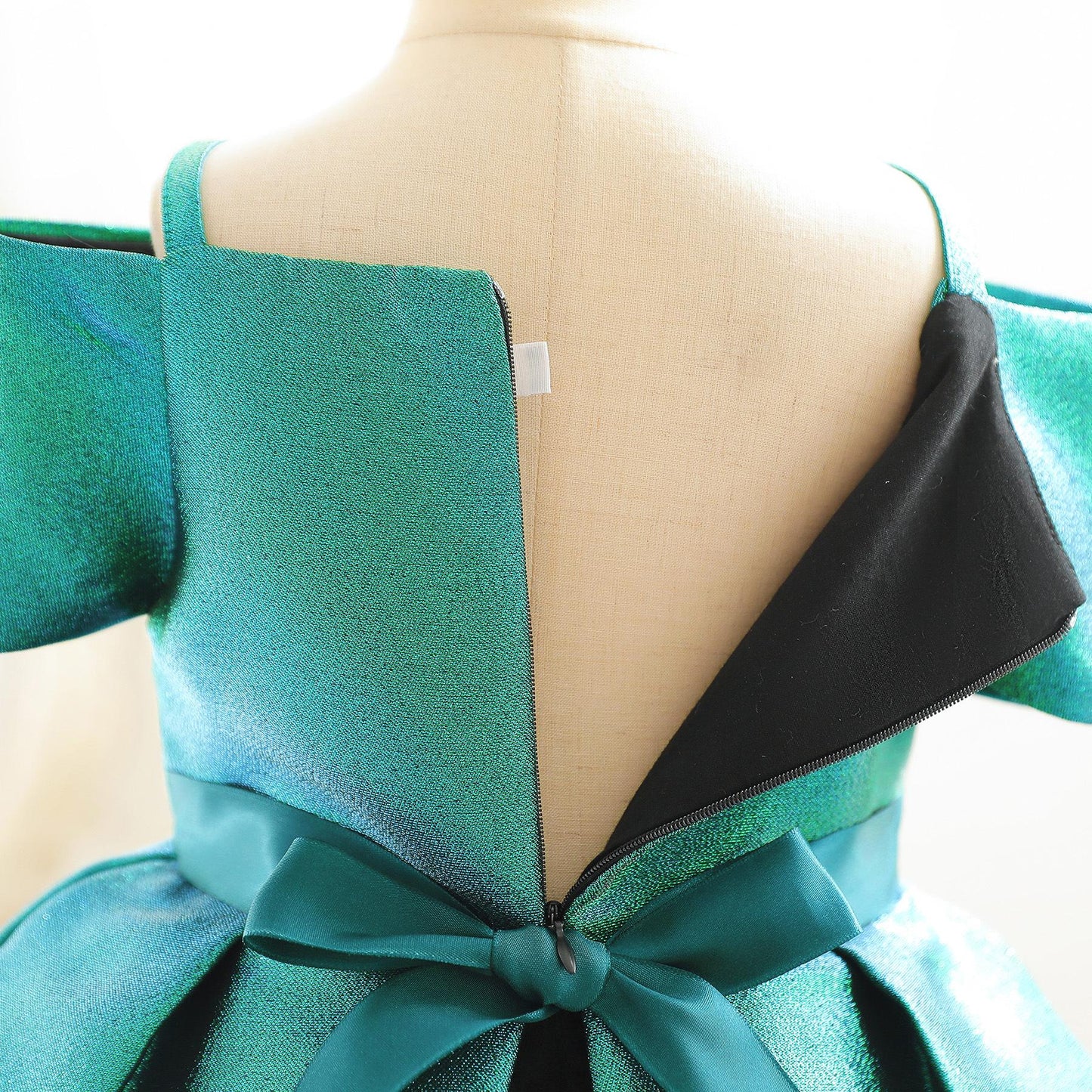 Baby Girls Princess Dress Off The Shoulder Gauze One Piece Party Dress Green 8437