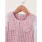 Baby Girl Dress Long Sleeve Floral Collar Dress Pink Plaid Dress Baby Girl Fall Winter Dress WL1910032