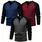 PureChapter Boys T Shirts 3 Pack Raglan Long Sleeve Henley Color Block Half Button Casual T-shirt for Kids 7-15