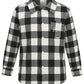 PureChapter Boys Button Down Shirt Plaid Long Sleeve Shirt with Letter Embroidery, Casual Boys Shirts for 7-15 Years