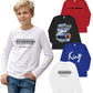 PureChapter 4 Pack Boys T Shirts Mixed Graphic Long Sleeve Crew Neck T-Shirts for 7-15 Years