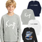 PureChapter 4 Pack Boys T Shirts Mixed Graphic Long Sleeve Crew Neck T-Shirts for 7-15 Years