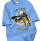 Boys T Shirts Boys Graphic Tees Short Sleeve Funny Fishing Pattern Summer Tops for 8-12 Years