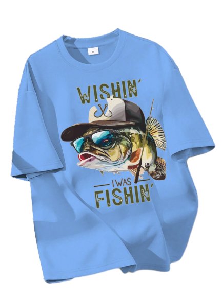 Boys T Shirts Boys Graphic Tees Short Sleeve Funny Fishing Pattern Summer Tops for 8-12 Years