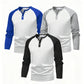 PureChapter Boys T Shirts 3 Pack Raglan Long Sleeve Henley Color Block Half Button Casual T-shirt for Kids 7-15