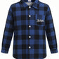 PureChapter Boys Button Down Shirt Plaid Long Sleeve Shirt with Letter Embroidery, Casual Boys Shirts for 7-15 Years