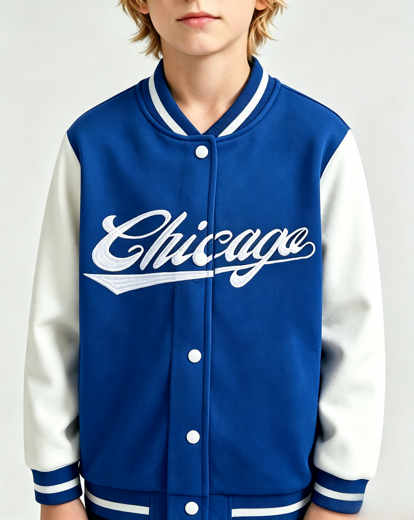 PureChapter Boys Varsity Baseball Jacket Color Block Letter Embroidered Button Bomber Coat for Teen Boys 7-15 Years