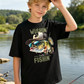 Boys T Shirts Boys Graphic Tees Short Sleeve Funny Fishing Pattern Summer Tops for 8-12 Years