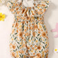 Baby Clothes Baby Girl Flowered Lotus Collar Halter Jumpsuit 112111605