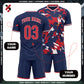 2026 World Cup France Home Jersey Custom Blue & Red Football Jersey Kit | Personalized Name, Number & Logo
