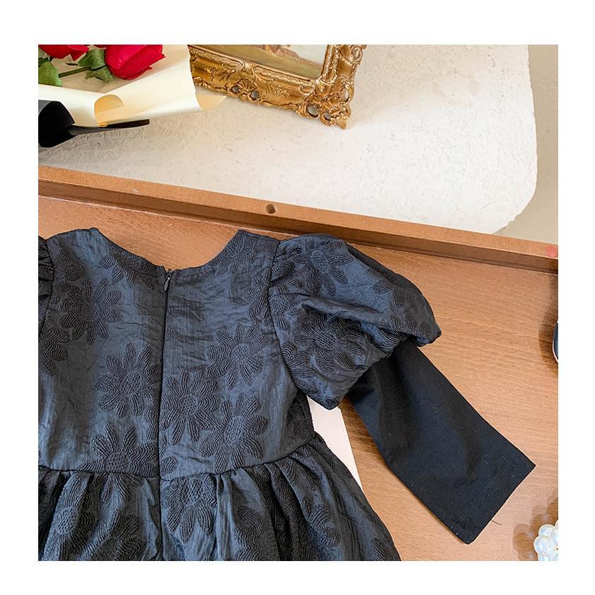 Baby Girls Princess Dress Long Sleeve Dress Jacquard Dress 21c039