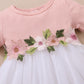 Baby Girls Outfits Rib Summer Gauze Dress With Headband Pink 12101161-1