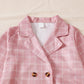 Baby Clothes Baby Girl Pink Jacket With White Short Sleeves And Pink Shorts 3PCS 112205304