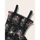 Toddler Baby Girl Clothes Baby Girl Dress Sleeveless Suspender Dress Baby Girl Summer Floral Dress Black WL2003097