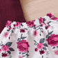 Baby Girl Clothes Ruffle Short Sleeve Tops Floral Skirt Summer 2pcs Outfits Wine Red 22011848-1