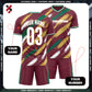 2026 World Cup Custom Maroon Football Jersey Kit | Brushstroke Pattern, Name & Number