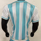 Argentina 2006 FIFA World Cup Home Jersey Classic Blue & White Stripe Football Jersey | Gold Trim Sportswear Top