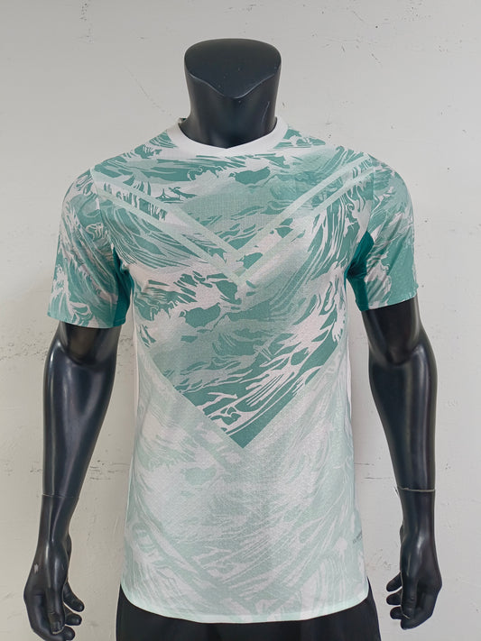 Portugal 2026 FIFA Away Jersey | Turquoise Wave Art with Teal V-Print T-shirts