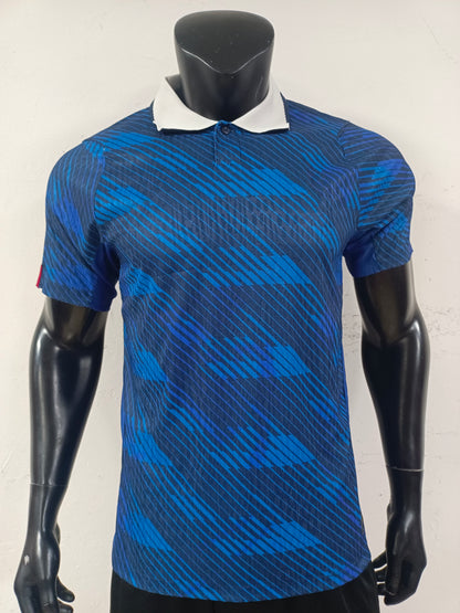France 2026 Home Jersey | Dynamic Blue Geometric Pattern Performance Polo