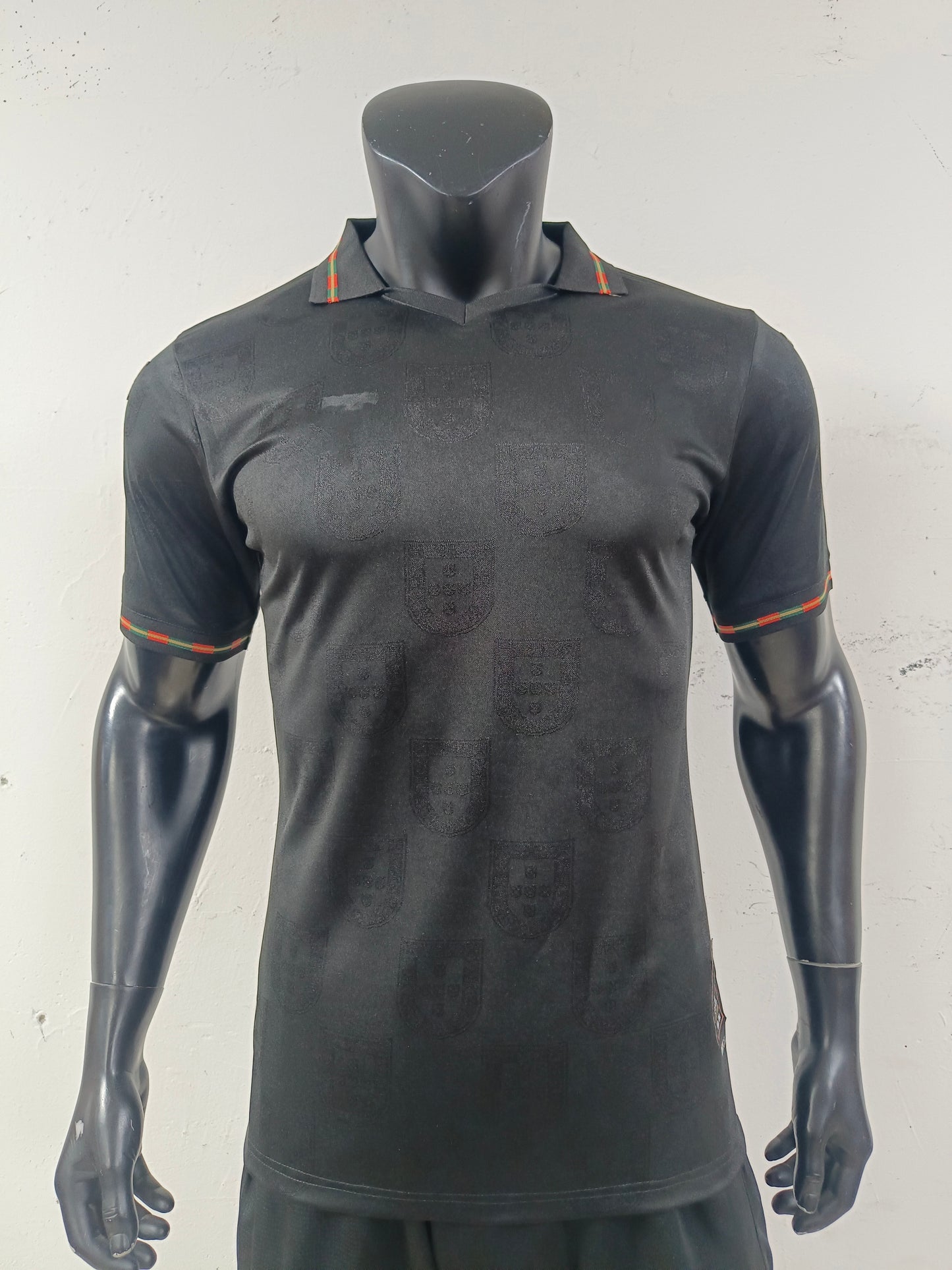 Portugal 2026 FIFA Away Jersey | Black “Panther” Geometric Print Polo