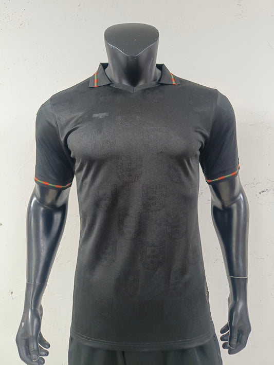 Portugal 2026 FIFA Away Jersey | Black “Panther” Geometric Print Polo