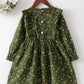 Baby Clothes Baby Girl Floral Corduroy Long Sleeved Dress 12108520