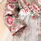 Baby Girls Romper Dress Floral Ruffle One Piece Winter Dress Brown BL22110685