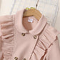 Baby Girls Long Sleeve Dress Litle Girls pink BZS1365