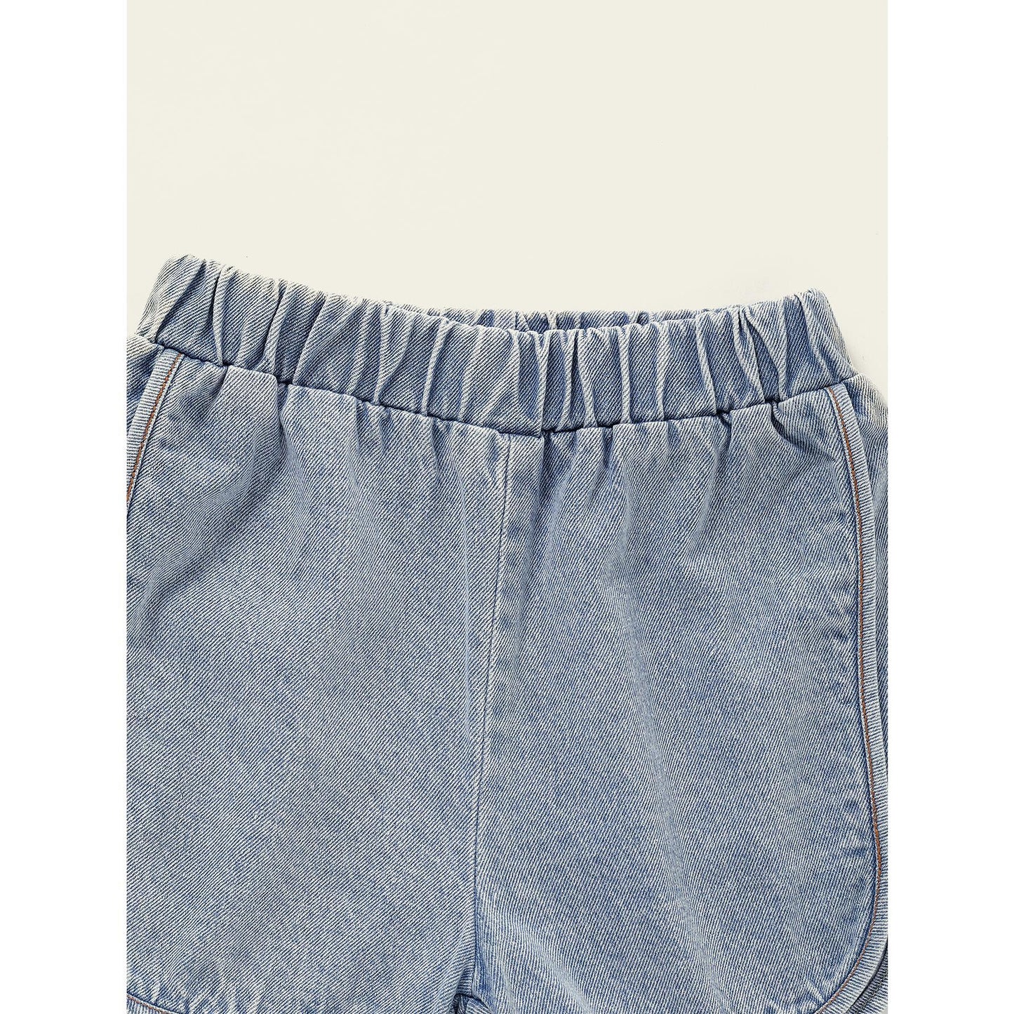 CLEARANCE*Baby Girl Clothes Summer Outfits Short Sleeve Shirt Top Jeans Shorts Set Baby Girl Denim Shorts Set YC2004270