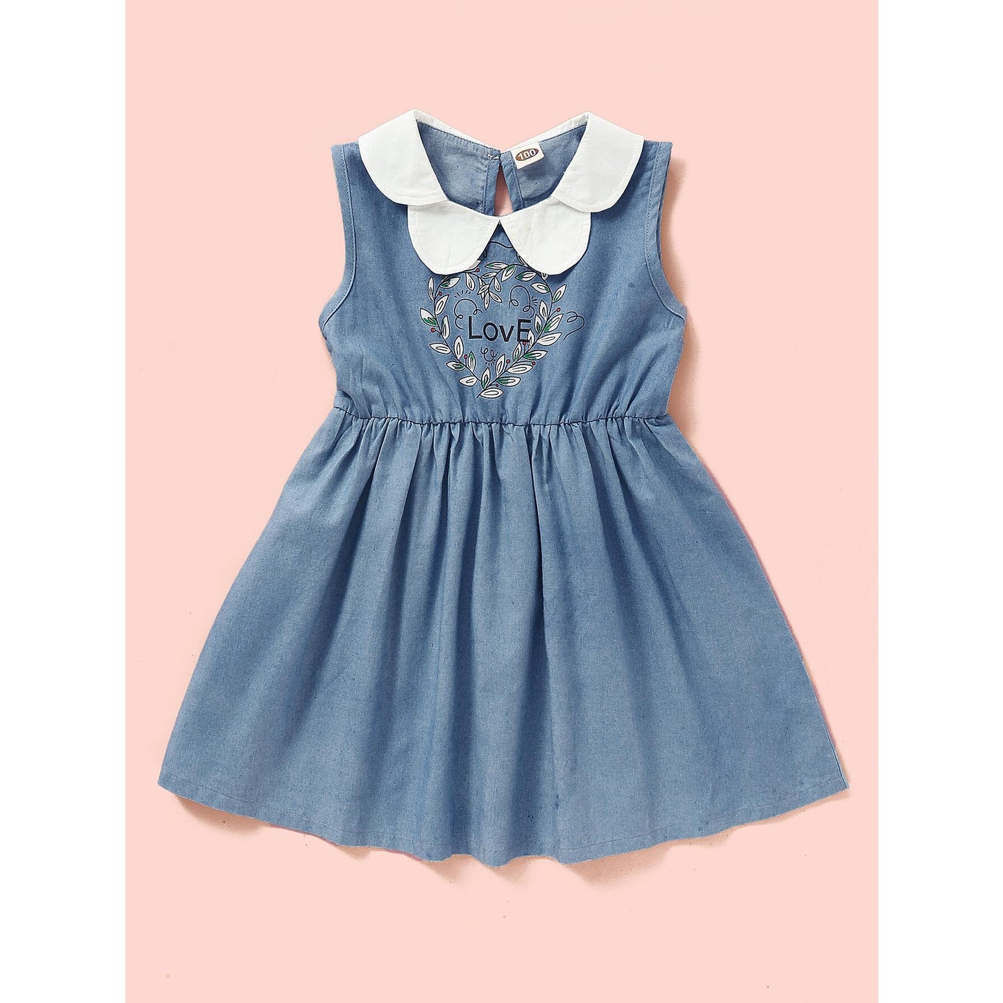 Kids Fashion Girls Clothes Little Girl Dress Sleeveless Letter Print Dress Little Girl Summer Casual Dress Blue YC2004142