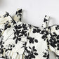 Kids Fashion Ready Stock Girls Clothes Floral Straps Bubble Sleeve Tops Bell-bottomed Pants 2Pcs Niceapparel OOTD White 623020005