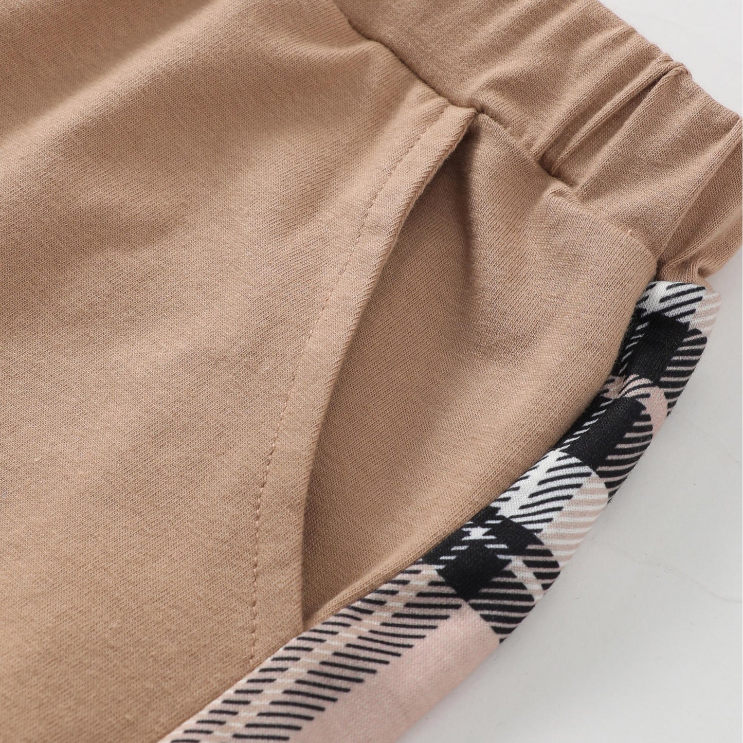 Kid Fashion Ready Stock Boys Clothes Boys Outfits Summer Turn-down Collar Pocket Shirts Shorts 2PCS Brown,622120001