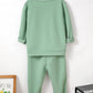 Kids fashion Boys Outfits Solid Color Long Sleeve Pants 2Pcs Clothes Set Green 112206301