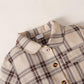 Baby Girls Clothes Baby OOTD Plaid Polo Shirts Dress 2PCS Brown 222211301