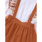 Baby Girl Clothes Baby Girl 2PCS Outfits Long Sleeve Shirt Top Ruffle Strap Skirt Suspender Dress Clothing Set WL20071288