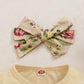 Baby Girls Clothes Long Sleeve T-Shirt Floral Pants Headband Apricot 3PCS WL20091497