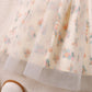 Baby Girls Dress Lotus Leaf Collar Floral Print Gauze One Piece Sun Dress Apricot J222211301