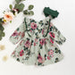 JOYSHOP Baby Girl Clothes Ruffle Long Sleeve Floral Dress Headband 2PCS Set 190149