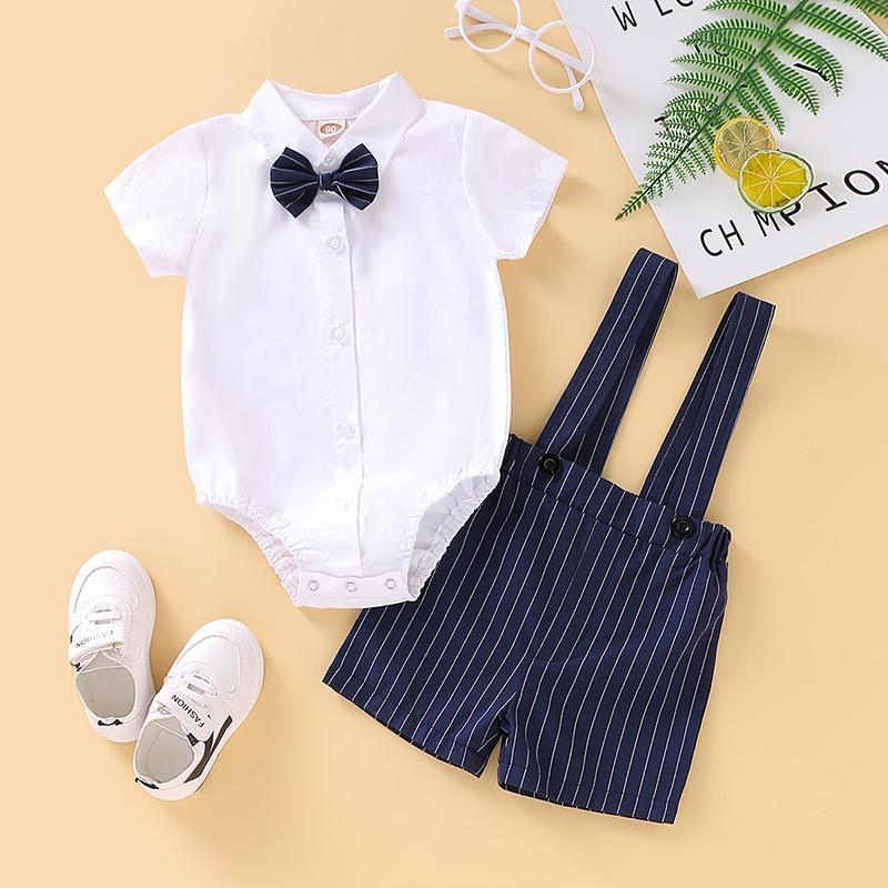 Infant Baby Boy Clothes Shorts Outfits Short Sleeve Romper Overalls Pants Set Infant Baby Boy Summer Clothing Outfits197212