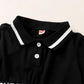 Baby Girls Outfits Turn-down Collar Polo Shirt Plaid Skirts 2PCS Summer OOTD Black 12110303