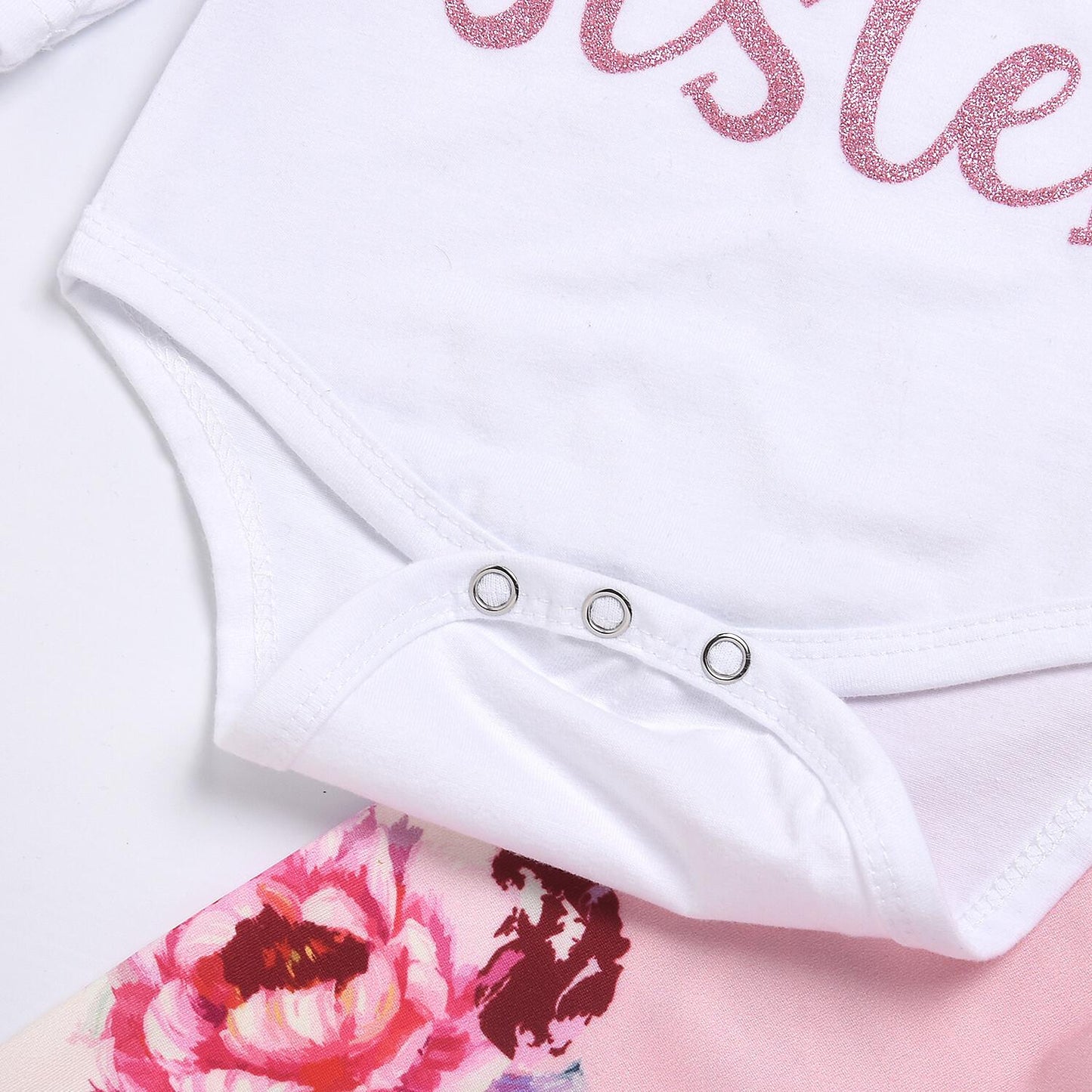 Newborn Baby Girl Clothes Baby Girl Outfits Long Sleeve Letter Print Romper Floral Pants Headband 3PCS Clothing Set 191048