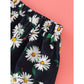 kid fashion Girl Clothes Summer Outfits Ruffle Sleeve Strap Shirt Tops Floral Shorts Headband Set White 193888