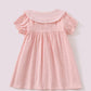 Baby Girls Dress Pure Color Doll Collar One Piece Sun Dress Pink F212111451-1