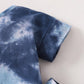 Kids fashion Boys Clothes Ready Stock Tie-dye Shirt Shorts 2Pcs Summer Outfits Blue 12109015-3