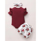 Newborn Baby Girl Outfits Ruffle Sleeve Romper Tops Floral Shorts Set Baby Girl Summer Clothes Outfits Set 22012047